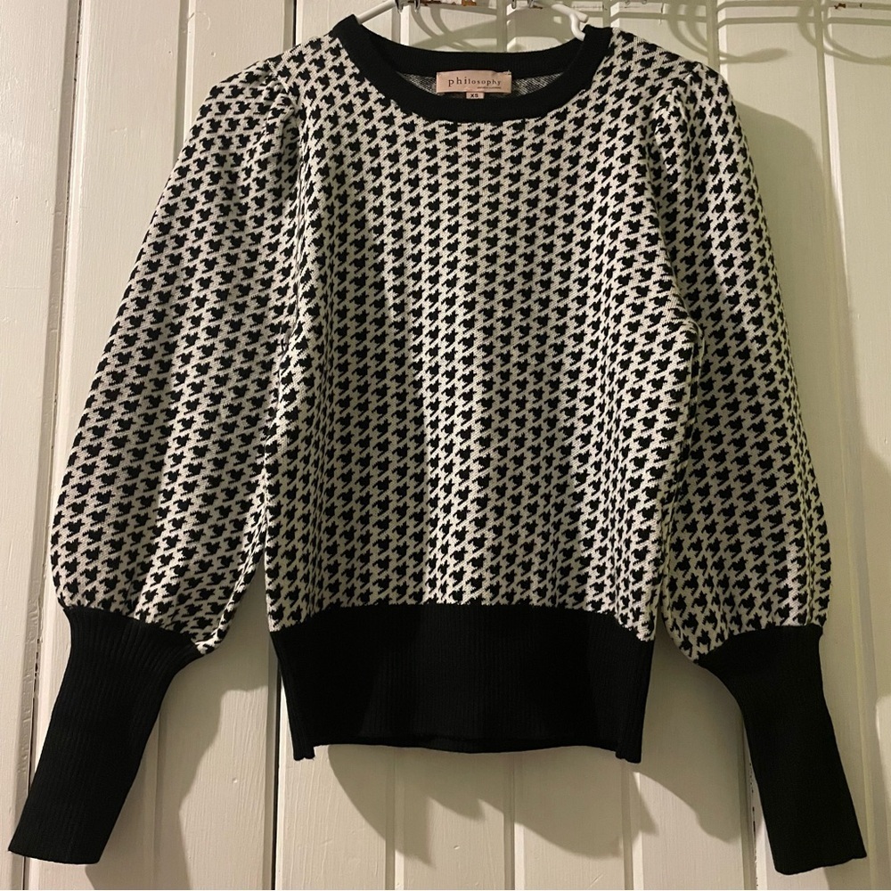 PHILOSOPHY houndstooth sweater X-small EUC